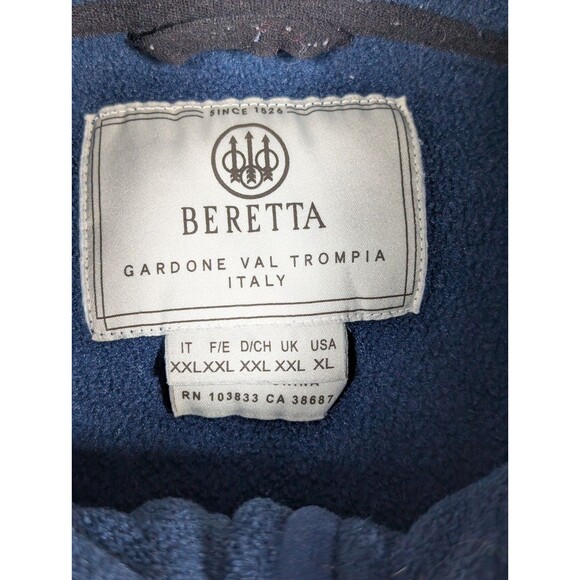 Beretta Jacket Mens XL Blue Full Zip Fleece Polartec Zip Pockets Modular System - Picture 3 of 12